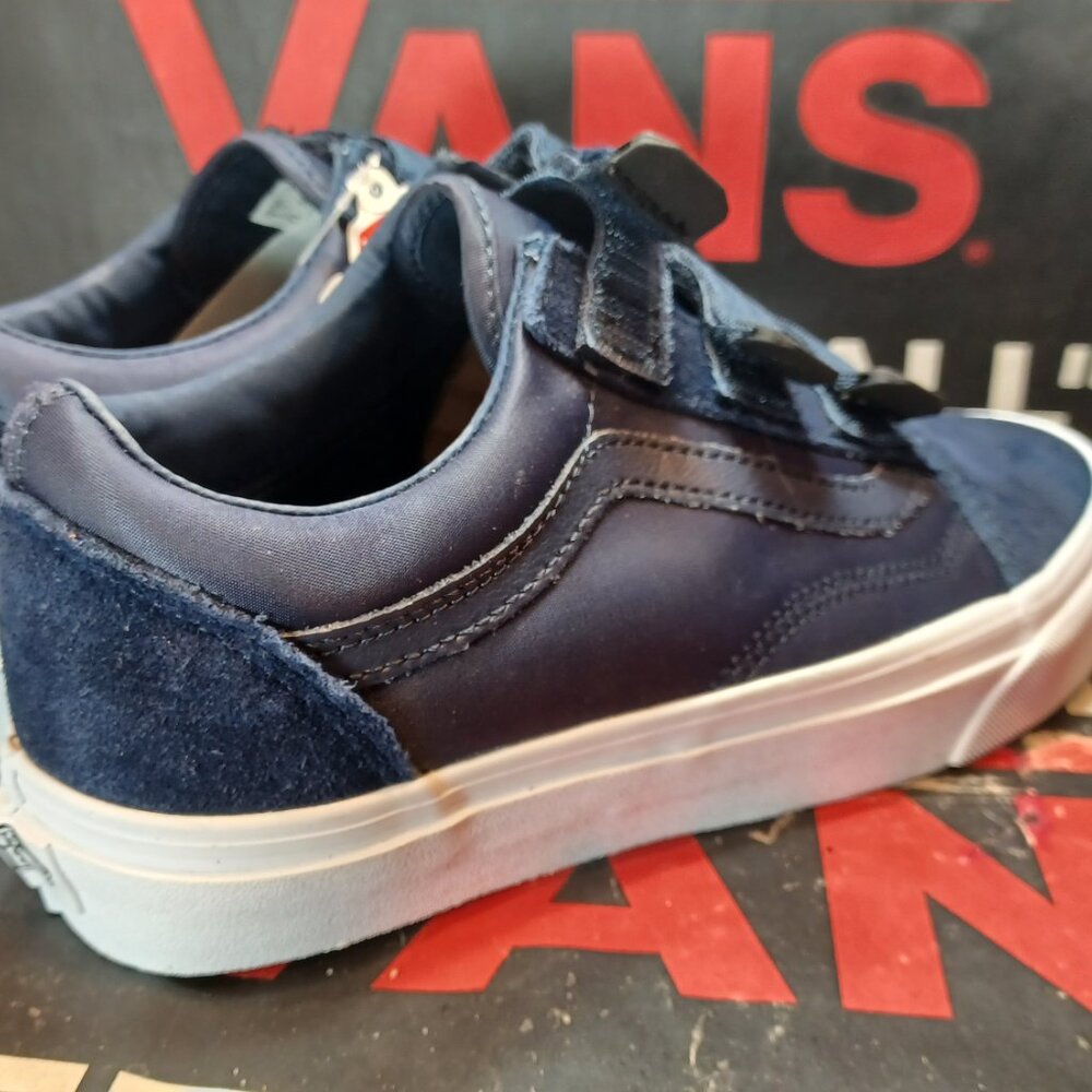 Vans Men's 5.5/Women's 7 Old Skool V Surplus Nylon Dress Blues/White VN0A3D29QE7 - Picture 2 of 12